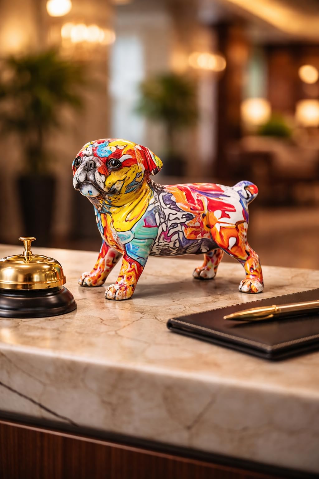 Colourful Pug Sculpture