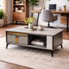 Gold Pedestal Side Table