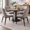 Tan Tufted Dining Chair