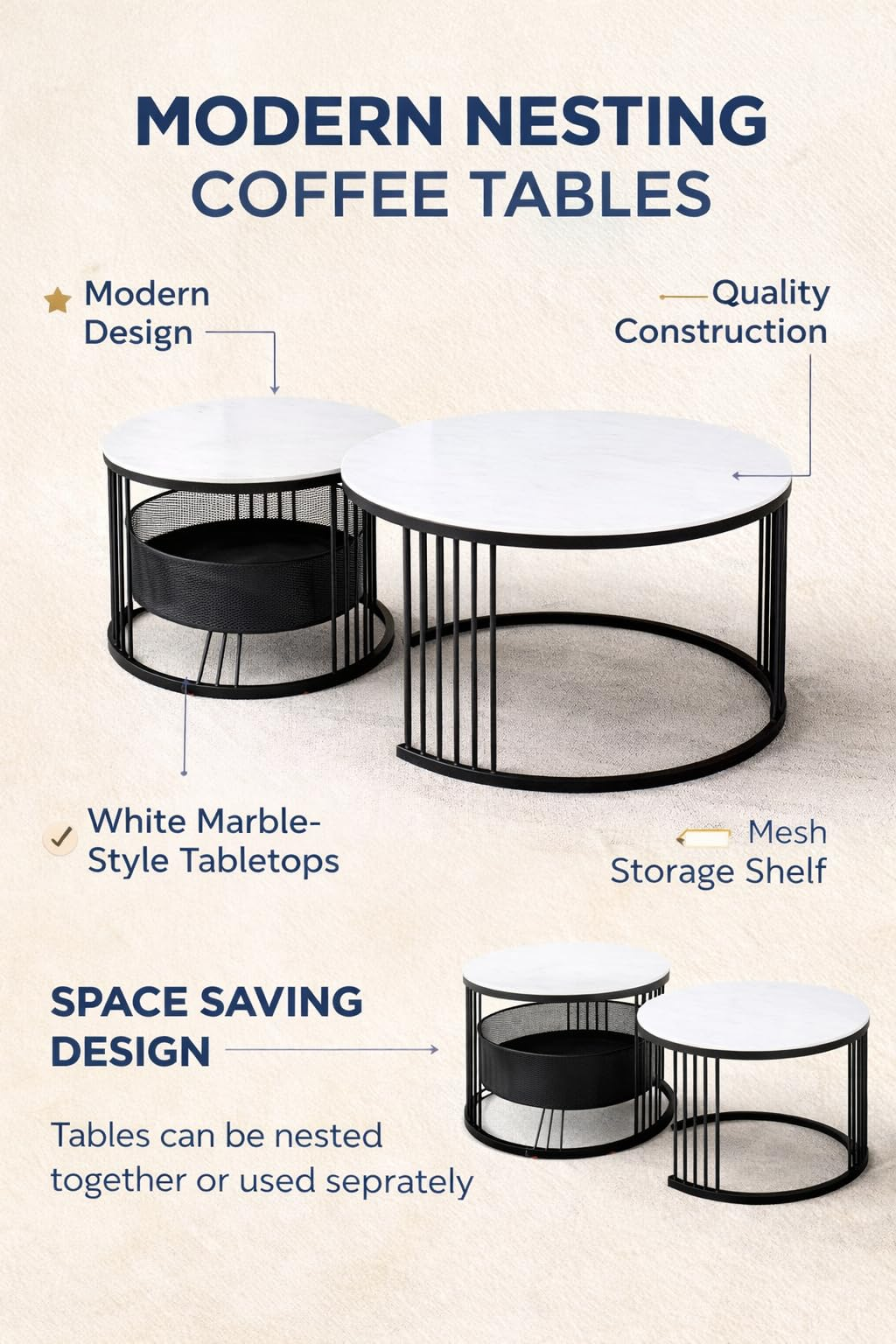 Nesting Coffee Table Set