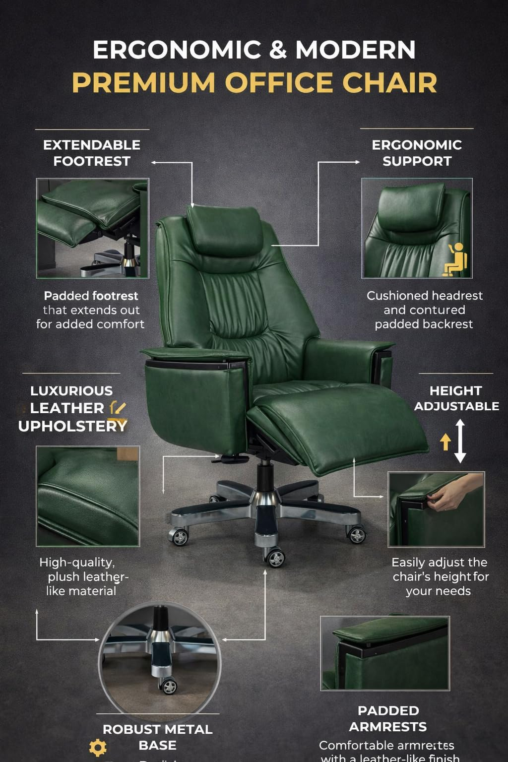 Green Leather Executive Chair