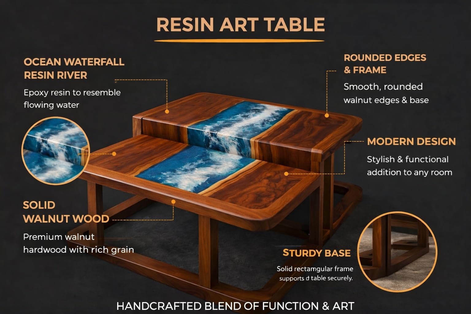 Space Saving Nesting Table