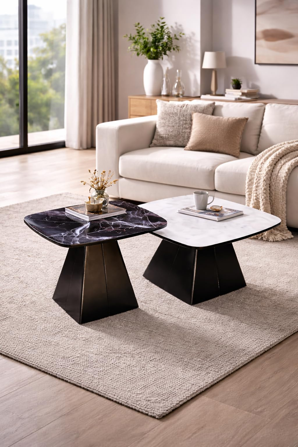 Marble Coffee Table with Storage