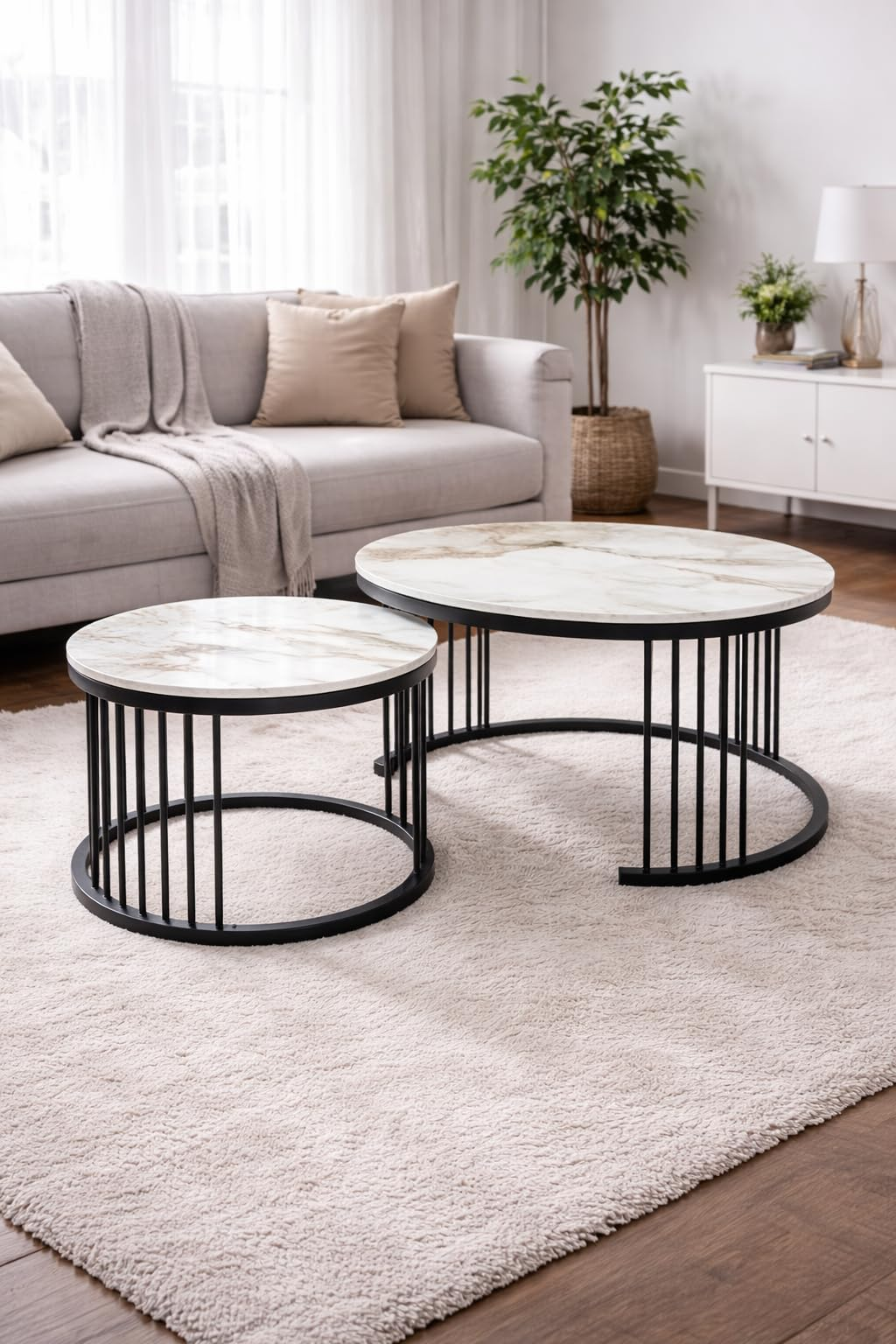 Gold Pedestal Side Table