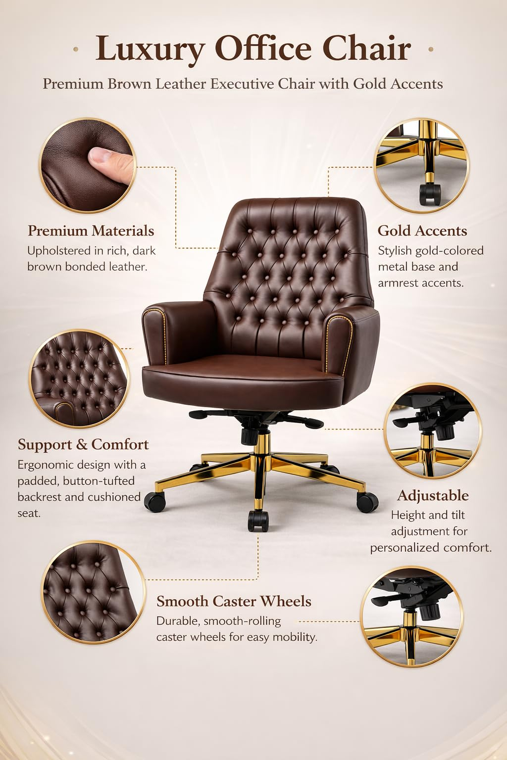 Brown Leather Executive Chair