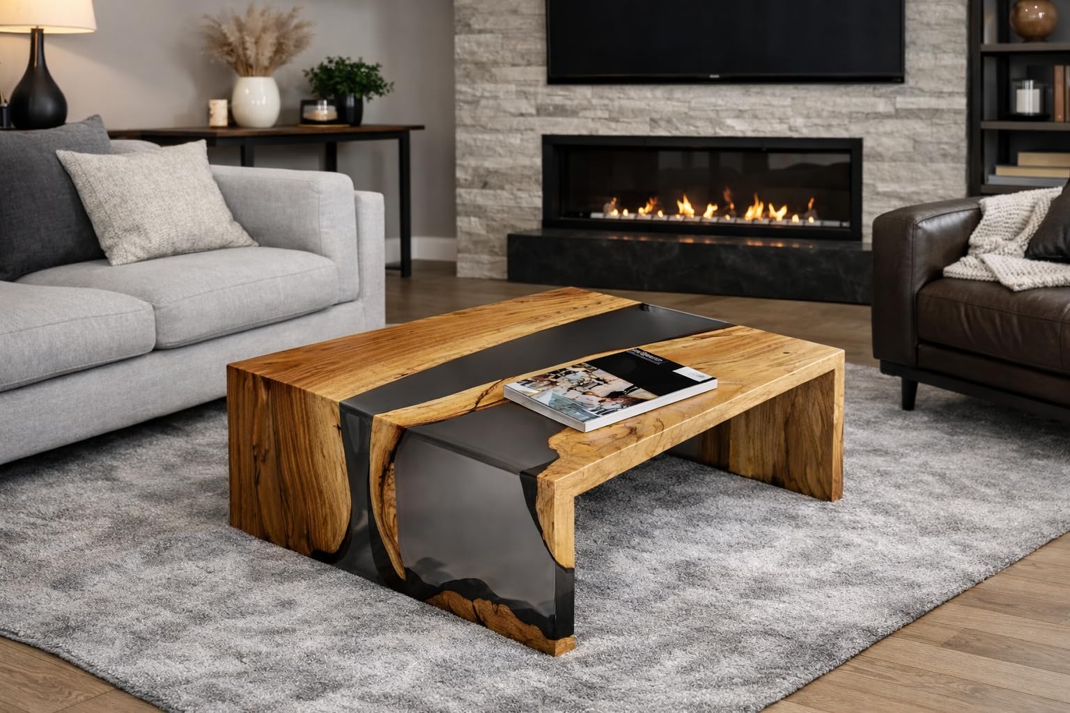 Wooden Resin Coffee Table 07