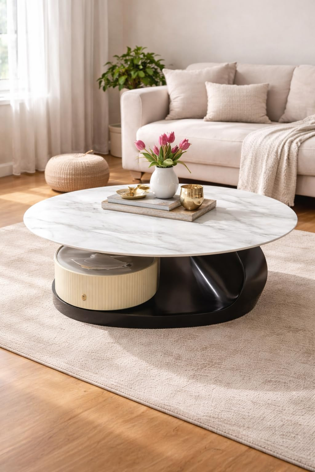 Marble & Glass Coffee Table