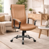 Tan Brown Leatherette Chair