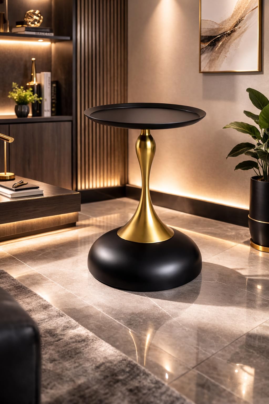 Black Marble Accent Table