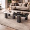 White Cantilever C-Table