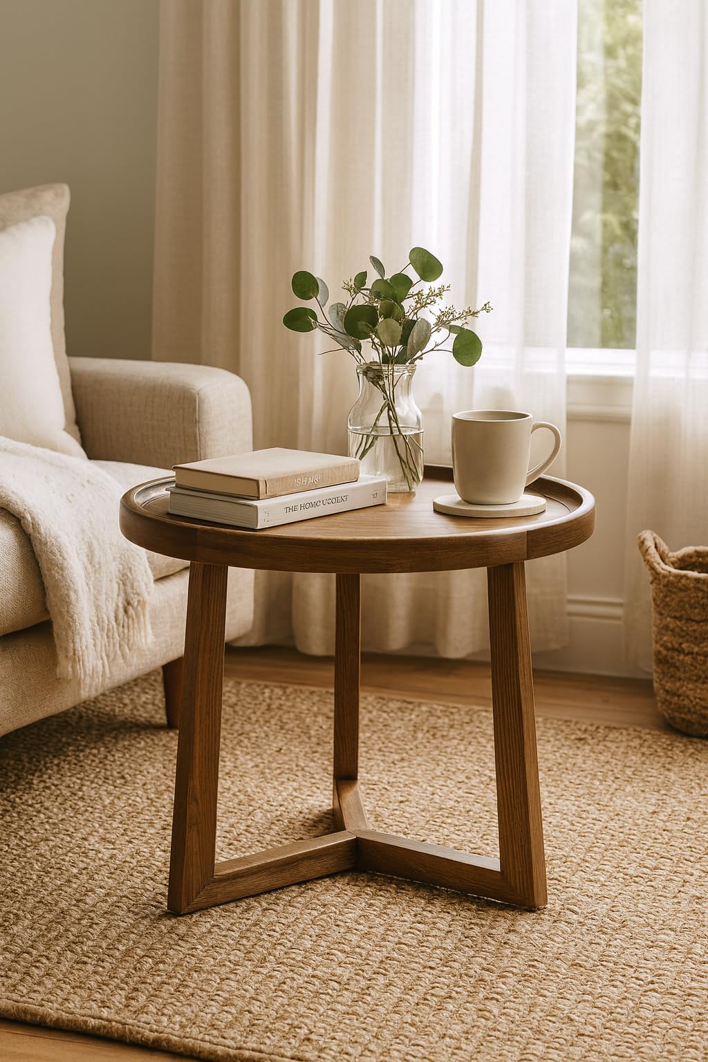 Cross Base Side Table