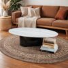 Oval Coffee Table Set 015
