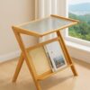 Wooden C-Shape Laptop Table