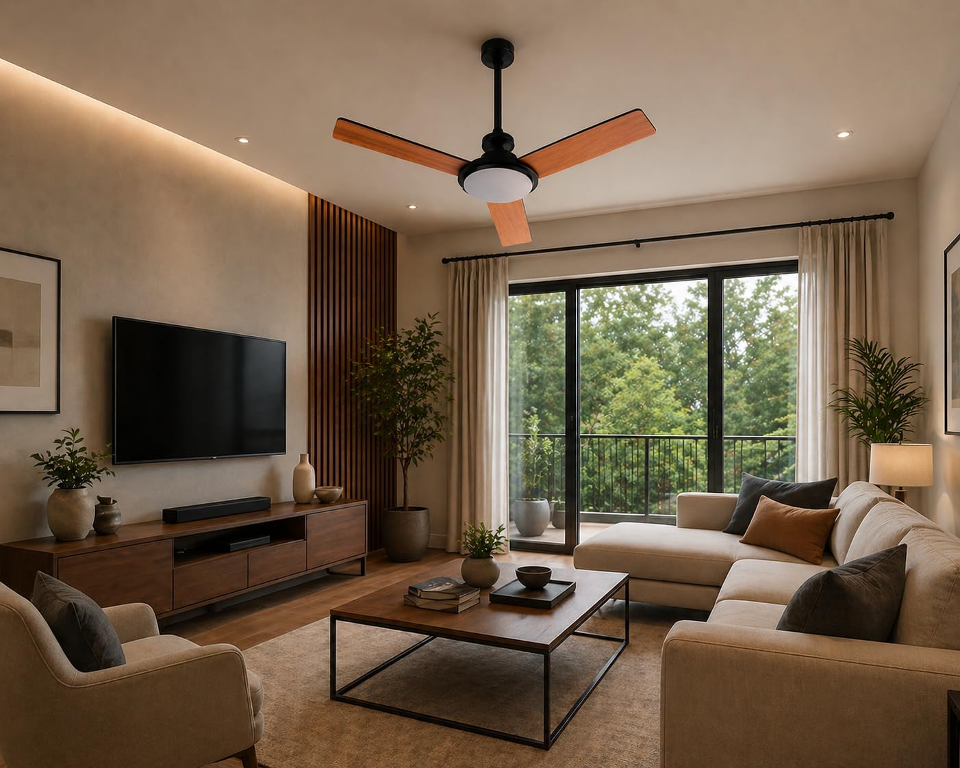 Rattan Wicker Ceiling Fan