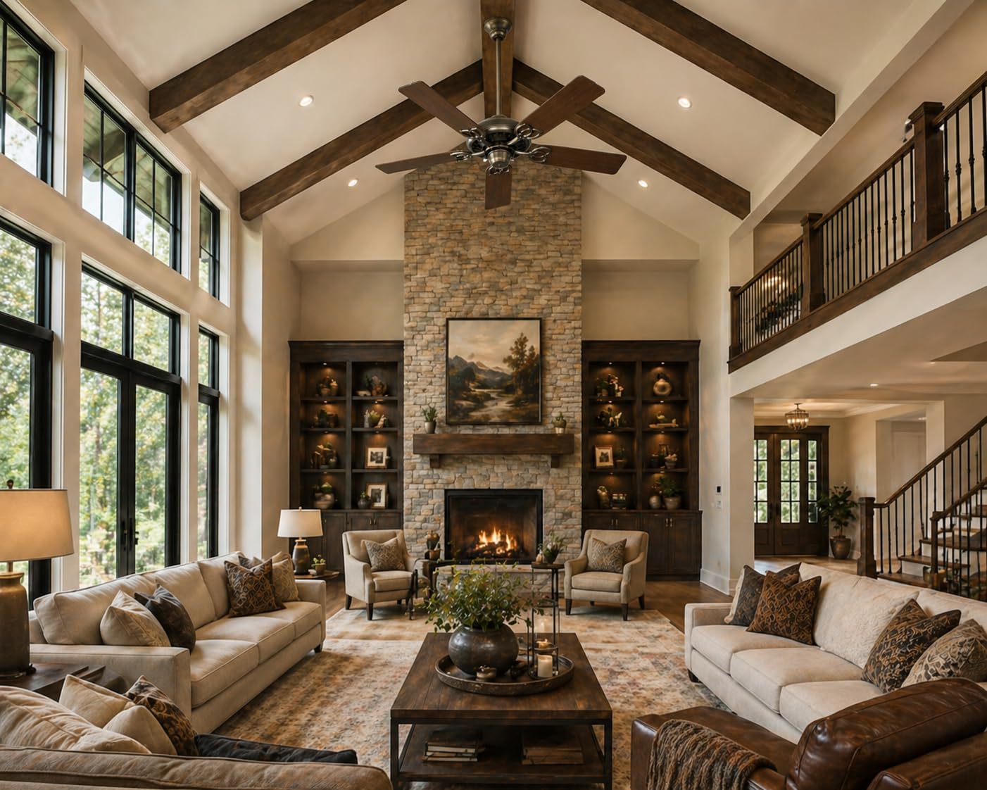 Industrial Silver Ceiling Fan