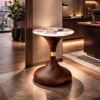 Marble Tulip Side Table