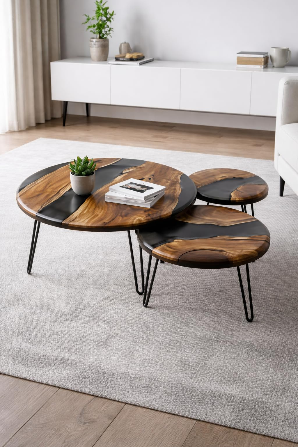 Wooden Base Coffee Table