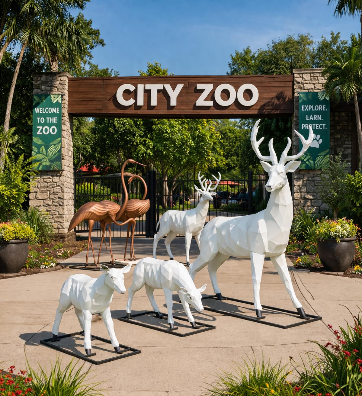 Lion Garden Statue
