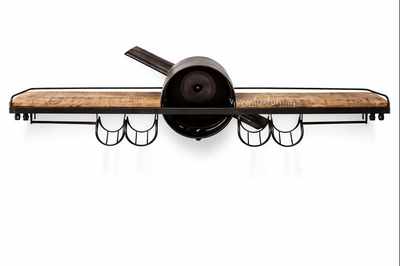 Airplane Propeller Wall Shelf with Wine