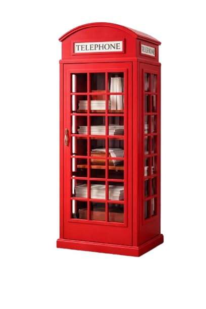 Red Telephone Booth Cabinet
