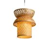 Handwoven Bamboo Pendant Light - Natural
