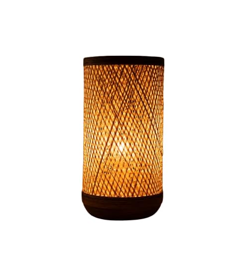 Woven Bamboo Table Light - Cylindrical