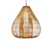 Hanging Natural Rattan Pendant Light - Teardrop Shape