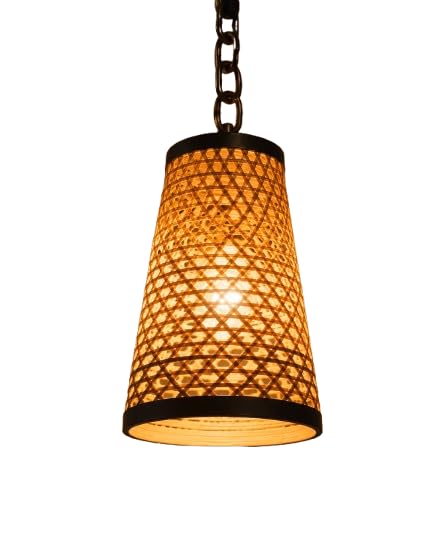 Hanging Natural Woven Bamboo Pendant Light with Fittings