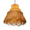 Handwoven Bamboo Pendant Light - Natural