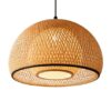 Woven Bamboo Pendant Light - Natural