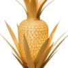 Pineapple Table Lamp - Woven Rattan Shade with Natural Palm Leaves