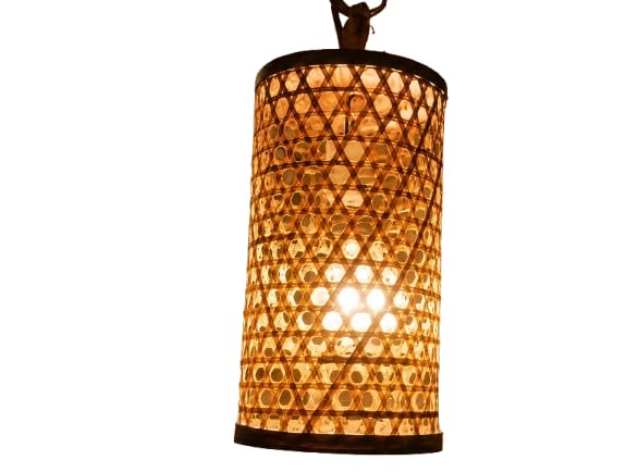 Hanging Light - Woven Cylindrical Pendant Light