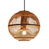 Rattan Look Globe Pendant Light - Boho