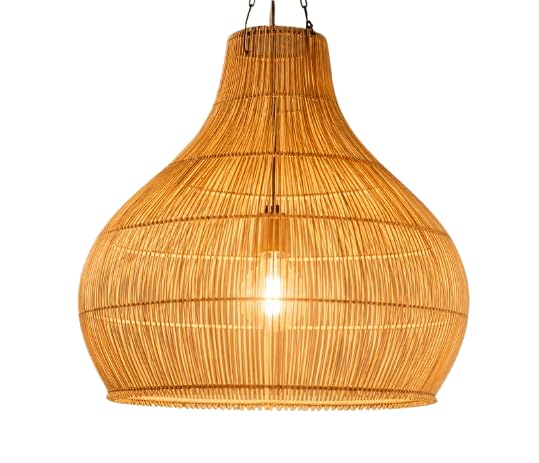 Rattan look Pendant Lamp Shade - Natural Rattan