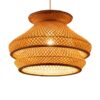 Handwoven Natural Bamboo Pendant Light - Mushroom Hanging Light