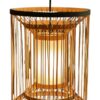 Bamboo Cage Pendant Light - Cylindrical