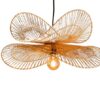 Handwoven Natural Rattan Pendant Light - Butterfly Design