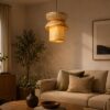 Handwoven Bamboo Pendant Light - Natural