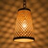 Hanging Natural Woven Bamboo Pendant Light with Fittings