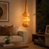 Hanging Natural Bamboo Woven Pendant Light - Large - Hanging Natural