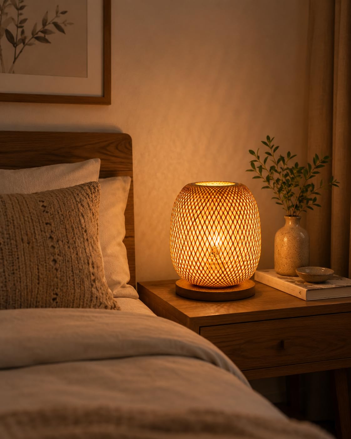 Bamboo Woven Table Lamp Shade Natural