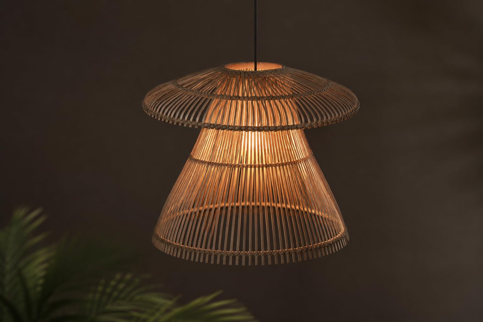 Hanging Light - Natural Rattan