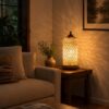 Handwoven Bamboo Table Lamp - Natural