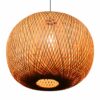 Handwoven Bamboo Globe Pendant Light - Natural Beige