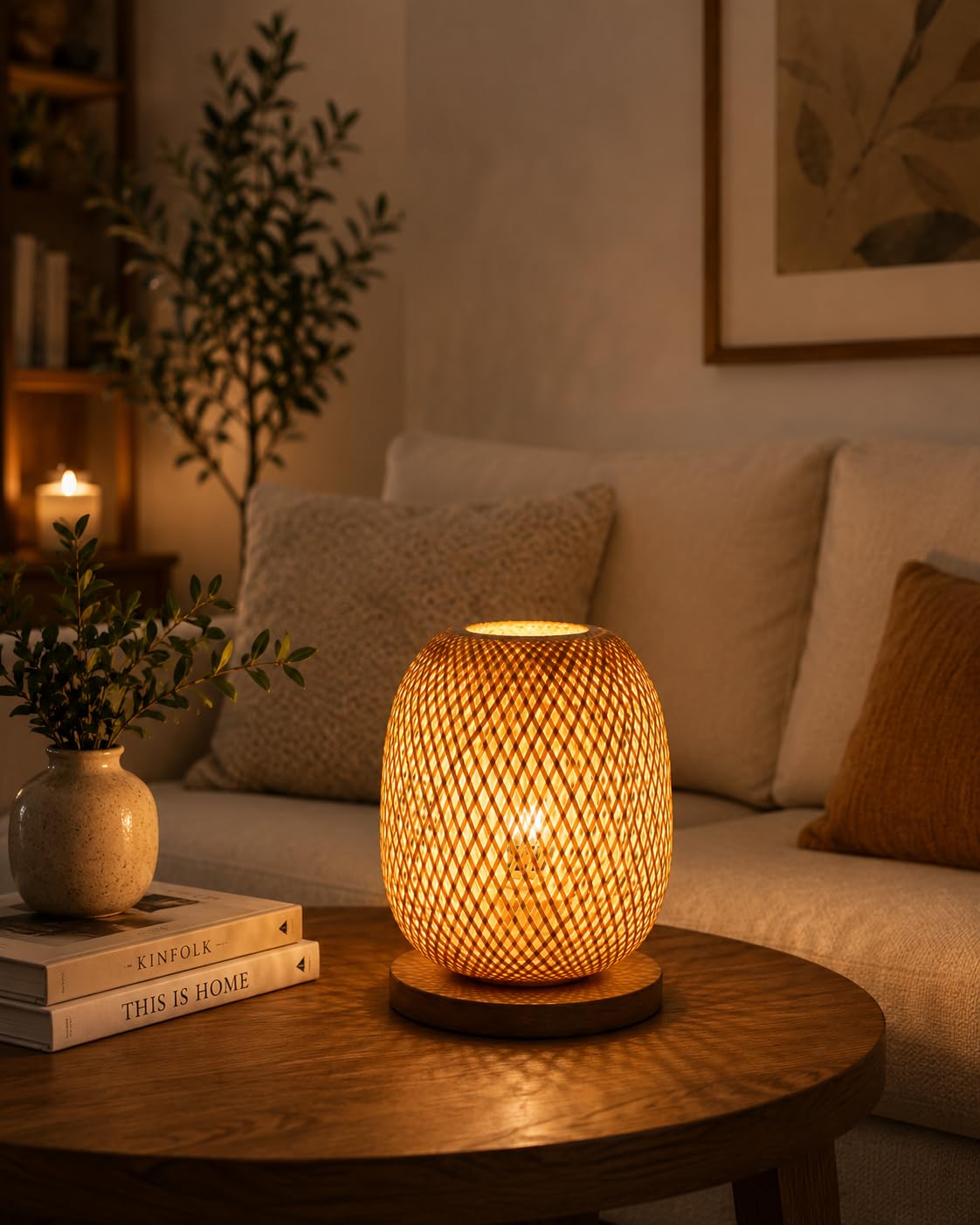 Bamboo Woven Table Lamp Shade Natural