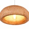 Woven Bamboo Pendant Light - Natural Rattan Hanging Light Shade
