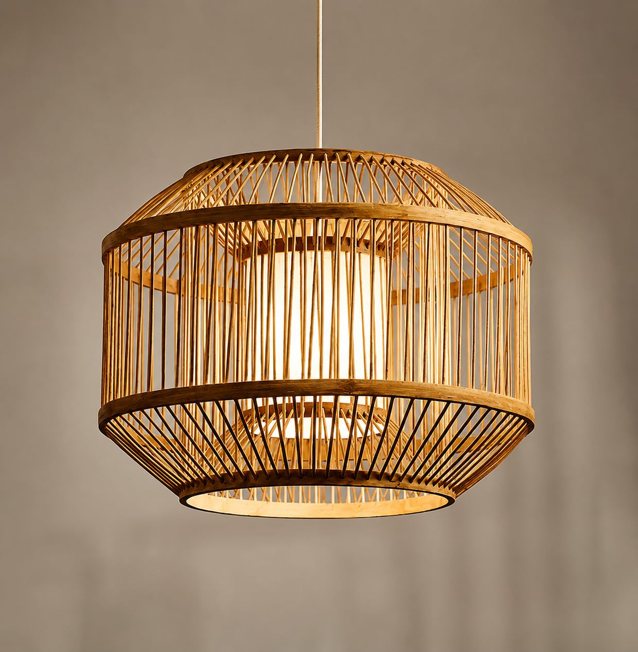 Rattan Pendant Light - Bamboo Woven Ceiling Light