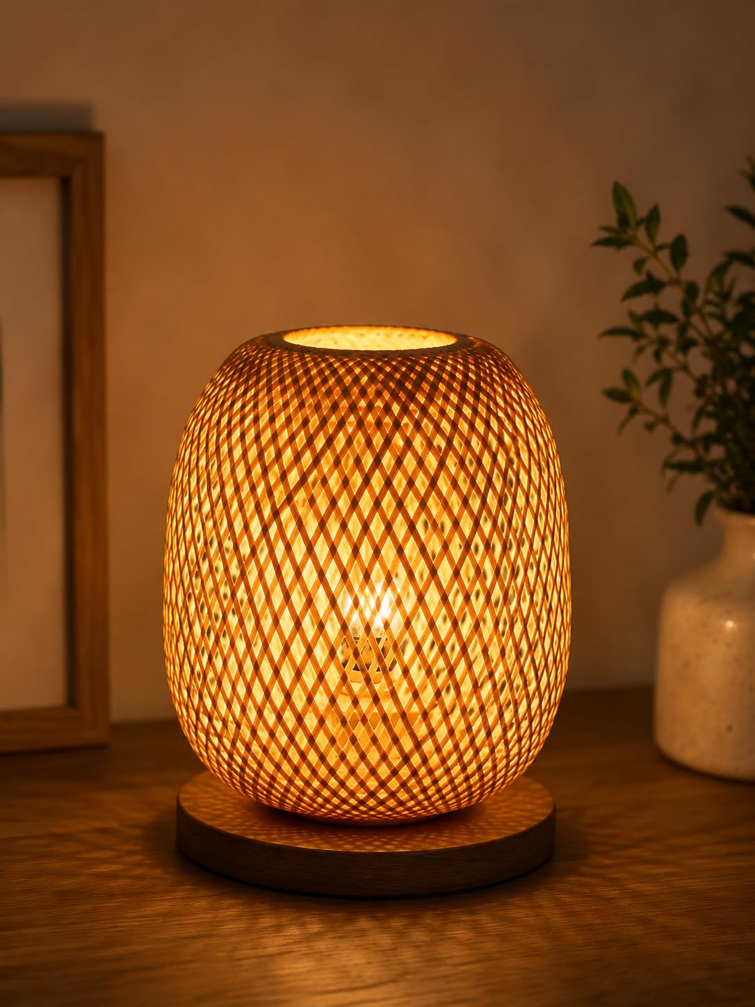 Bamboo Woven Table Lamp Shade Natural