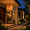 Three Stage Woven Pendant Light - Natural