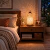 Handwoven Bamboo Table Lamp - Natural